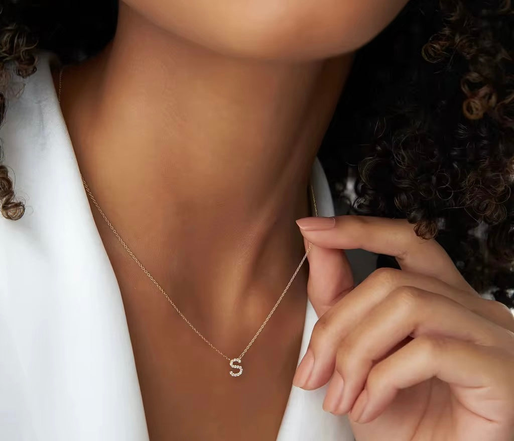 CZ Personalized Inital Necklace