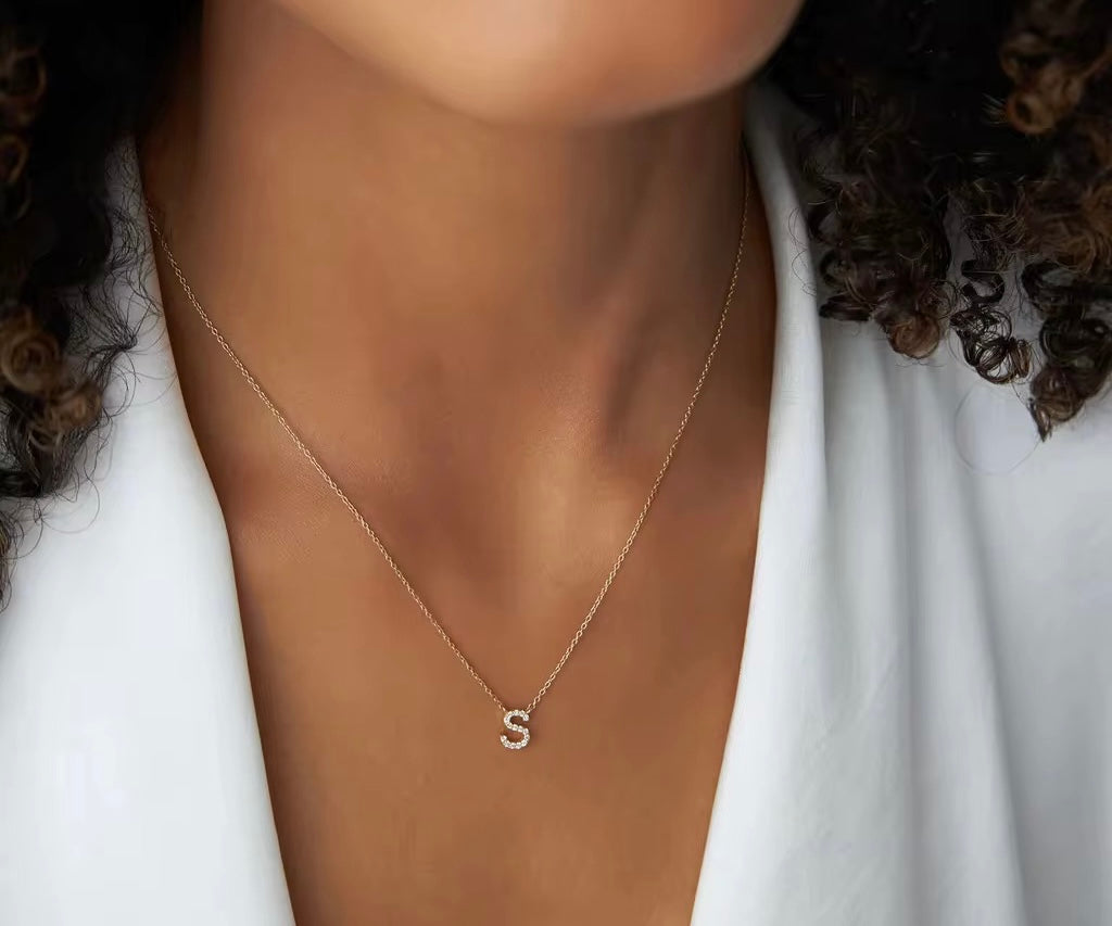 CZ Personalized Inital Necklace