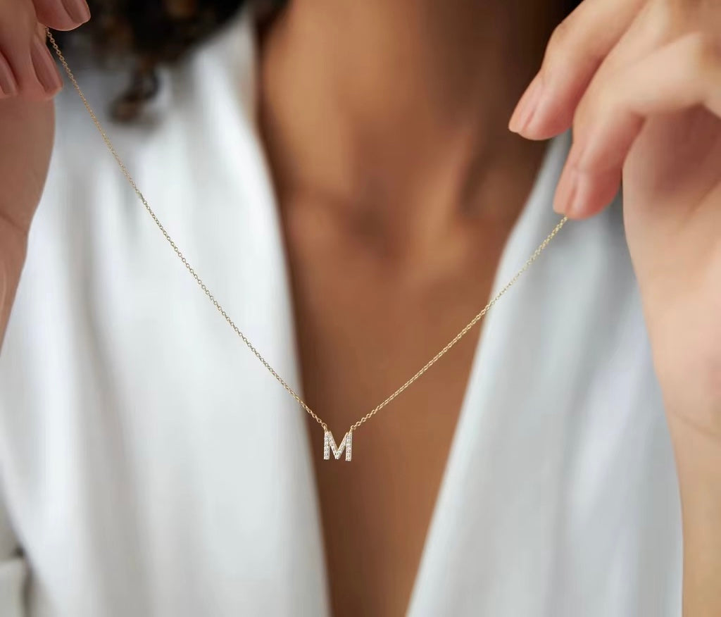 CZ Personalized Inital Necklace