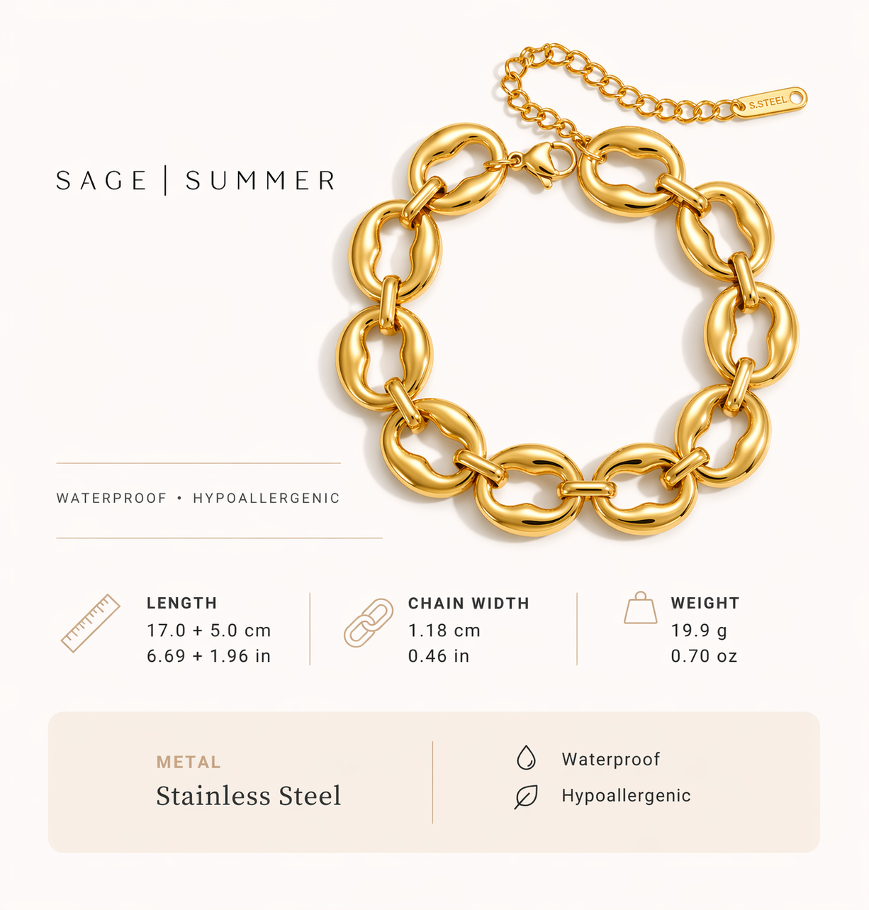 Geometric Link Bracelet