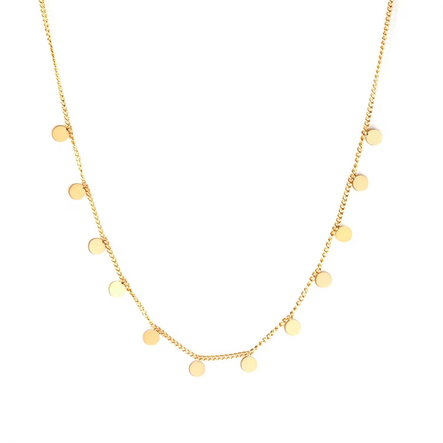 Dainty Disc Charm Necklace
