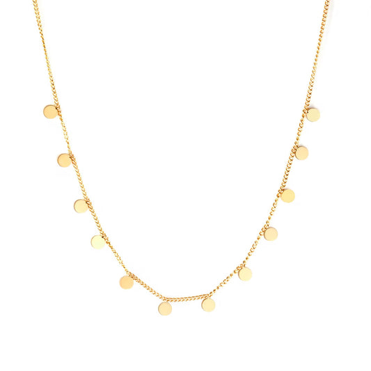 Dainty Disc Charm Necklace