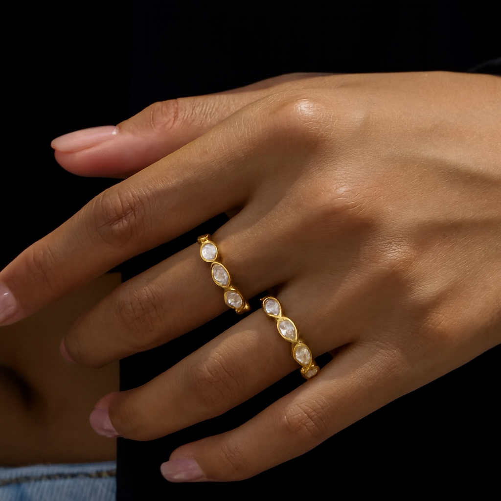 CZ Waterdrop Ring