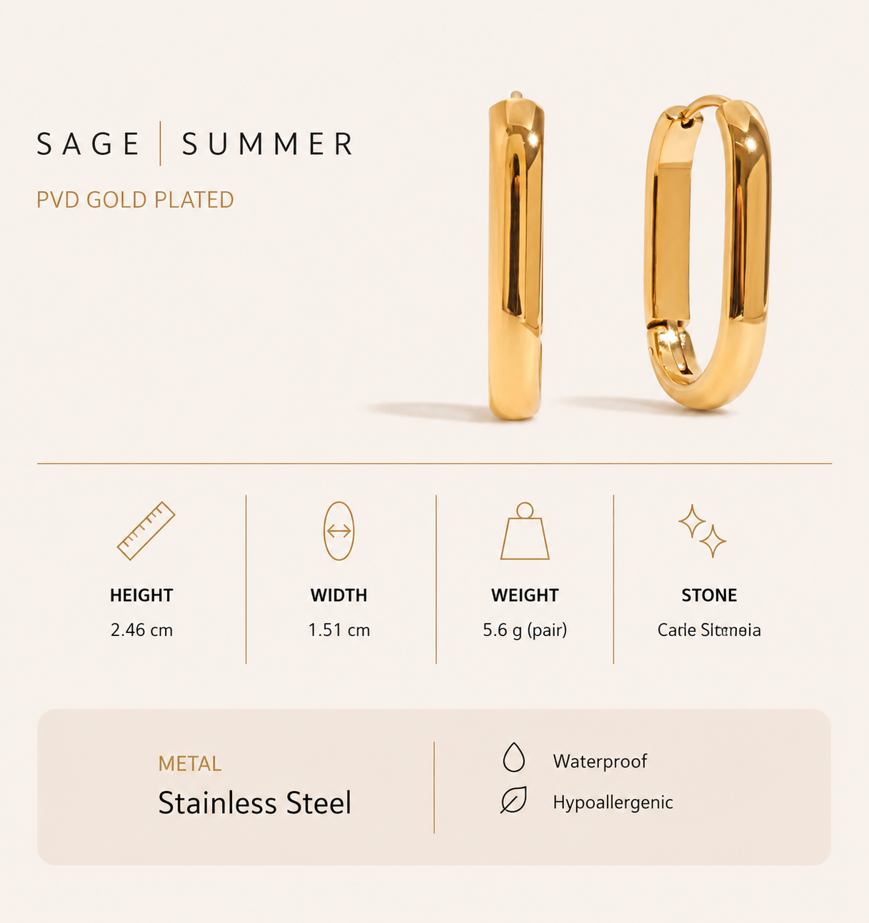 U Hoop Huggie earrings