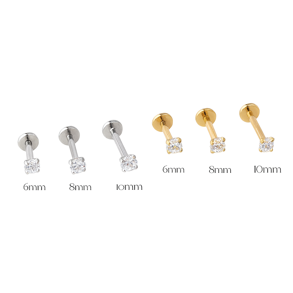 CZ Flat Back Stud