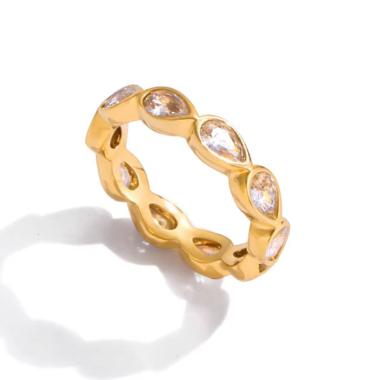 CZ Waterdrop Ring