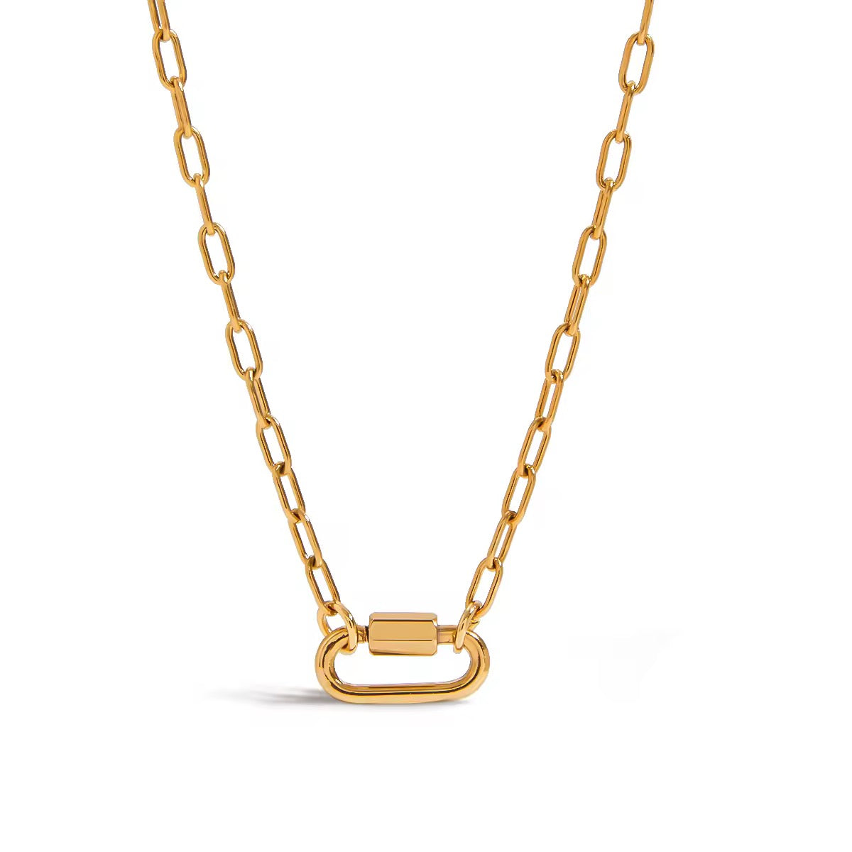 Paperclip Link Necklace – SAGE | SUMMER