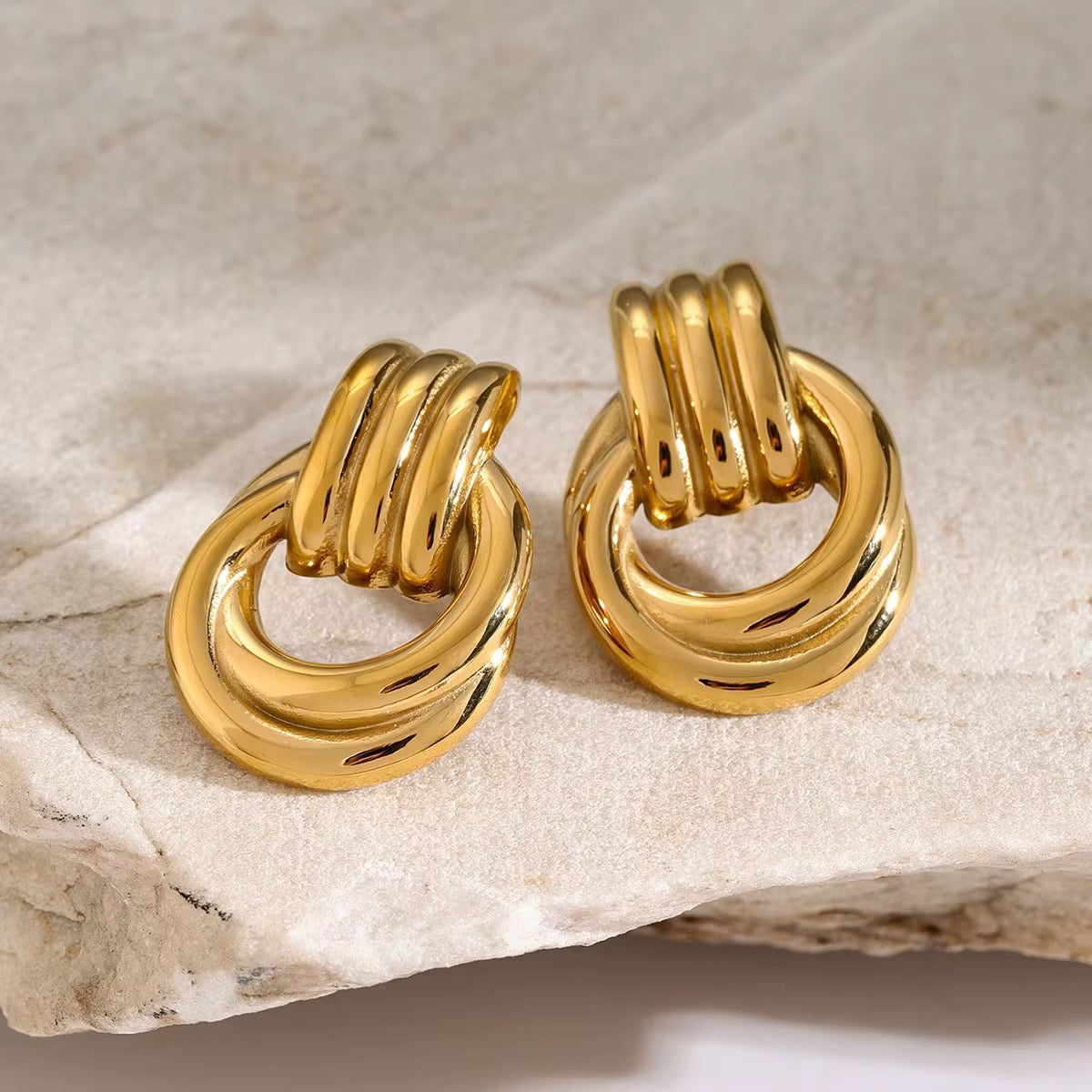 Golden Knot Earrings