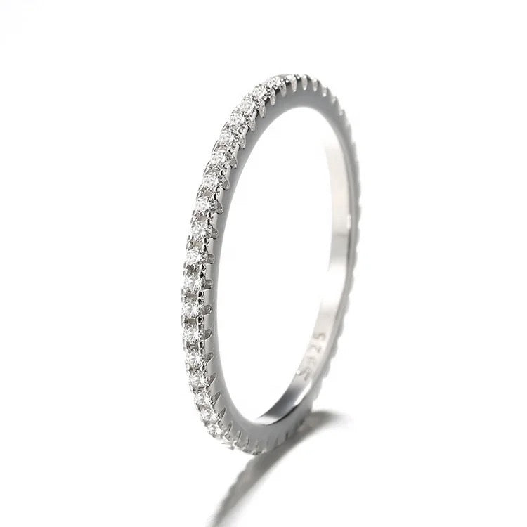Silver Dainty Eternity Band