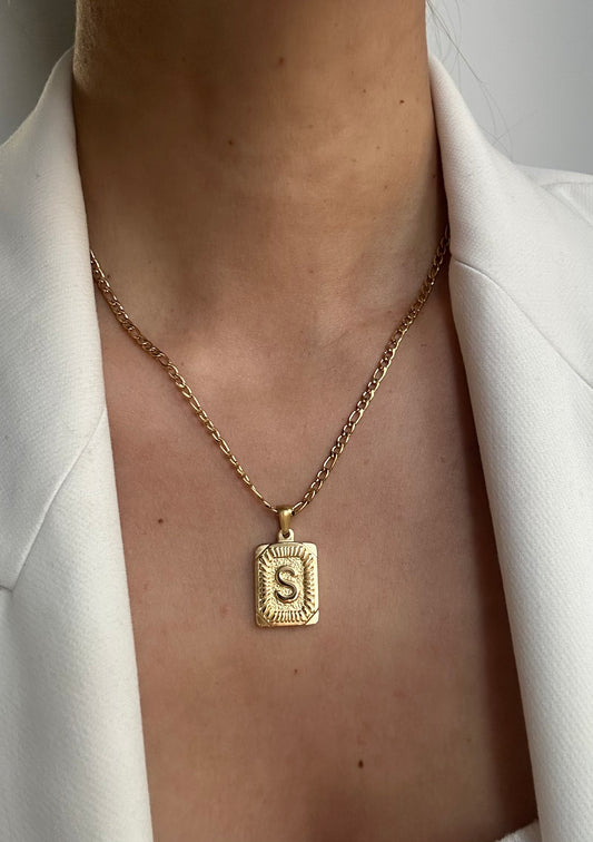Initial Letter Pendant Necklace