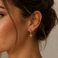 CZ Cross pendant earrings