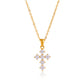 CZ cross pendant necklace