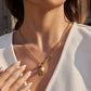Pearl spiral Sun Necklace