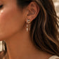 Stacked Chain Charm Earrings