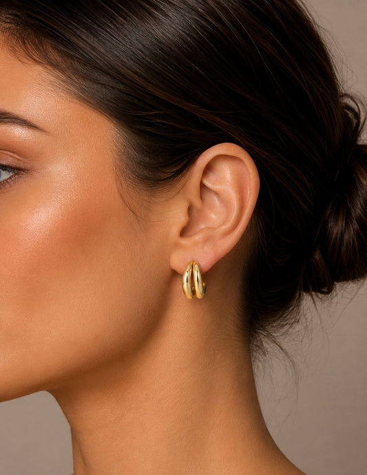 Chunky Hoops small earrings