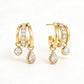 Triple stack CZ earrings
