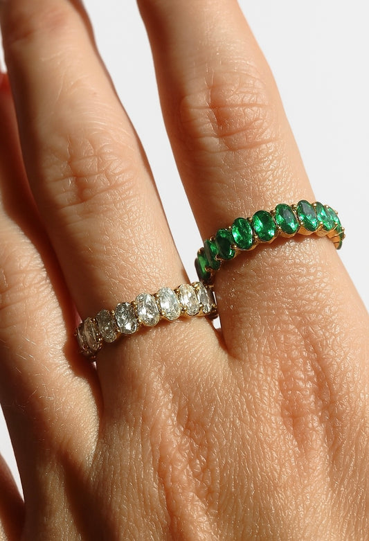 Oval Cut Eternity Band