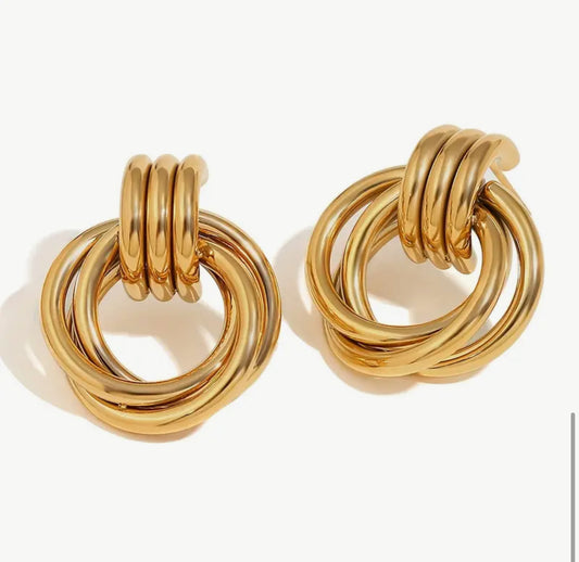 Golden Knot Earrings