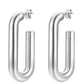 Silver Irregular Hoops