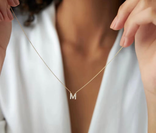 CZ Personalized Inital Necklace