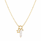 Paperclip Pearl Charms Necklace
