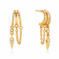 Stacked Chain Charm Earrings
