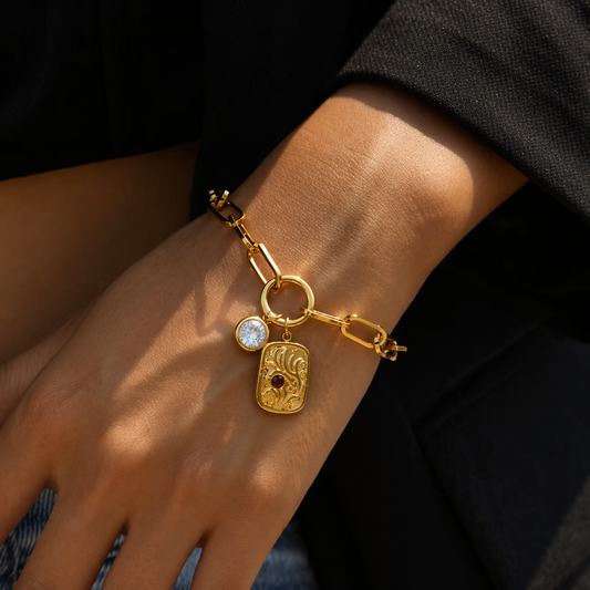 Ruby Charm Bracelet