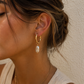 Pearl Drop Hoops