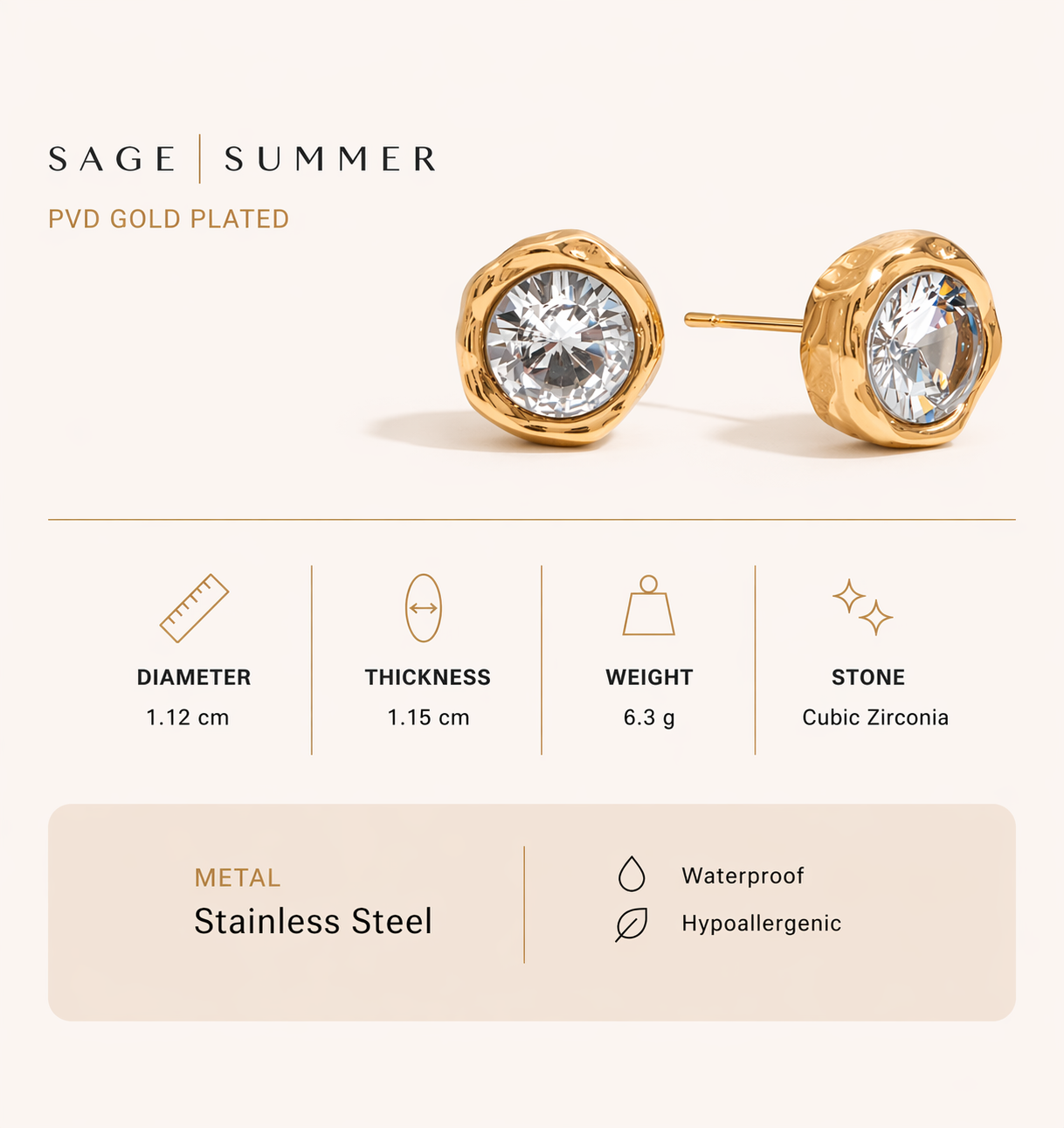 CZ Studs