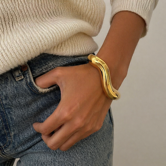 Chunky Wavy Bangle
