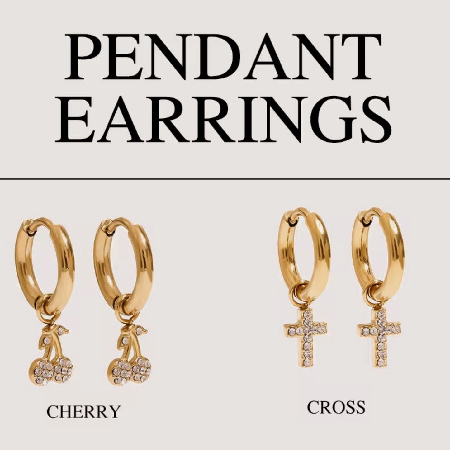 Dainty Pendant Huggies