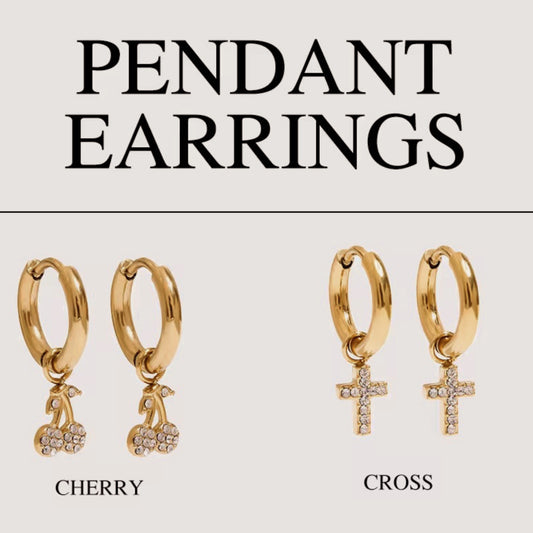 Dainty Pendant Huggies