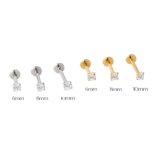 CZ Flat Back Stud