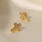 CZ Cross Studs