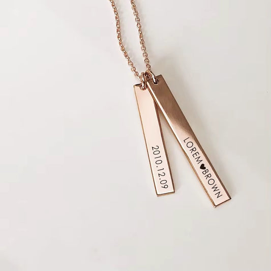 Engraved Pendant Necklace