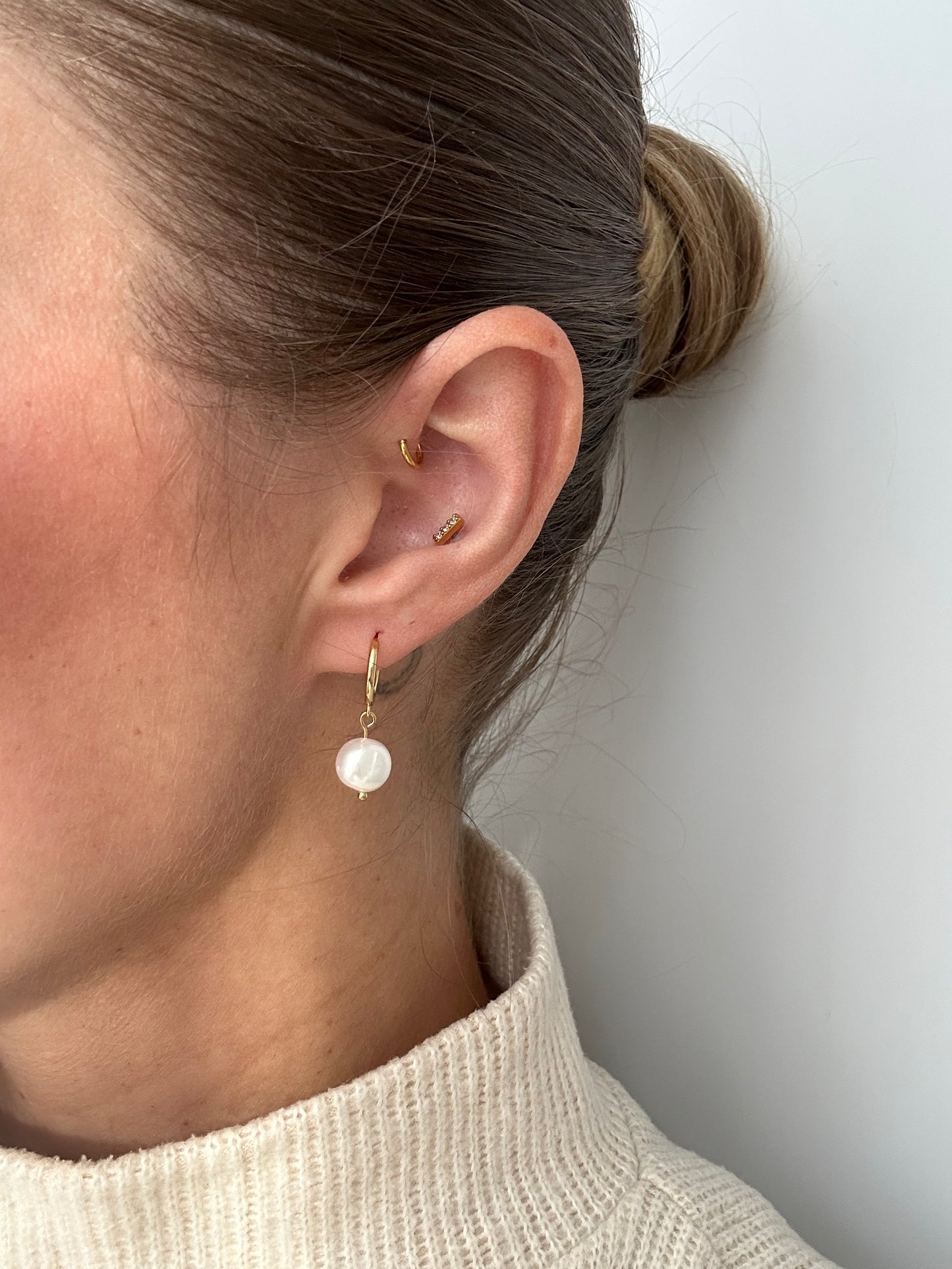 Freshwater Pearl Drop Huggies